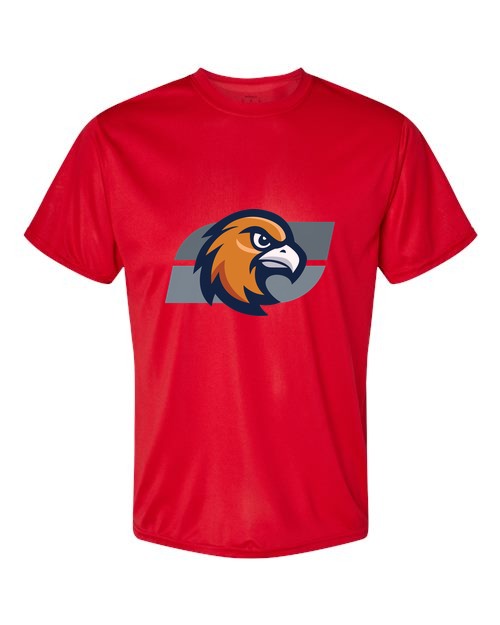 FCCA PE wicking performance tee in scarlet from the Seahawks store